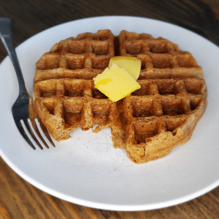 Finished sourdough waffles